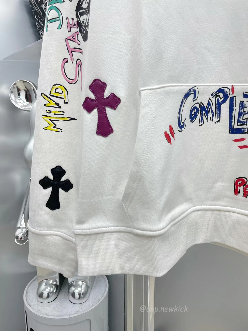 Chrome Hearts Multi Color Cross Hoodie Black White Gray (3) - www.newkick.vip